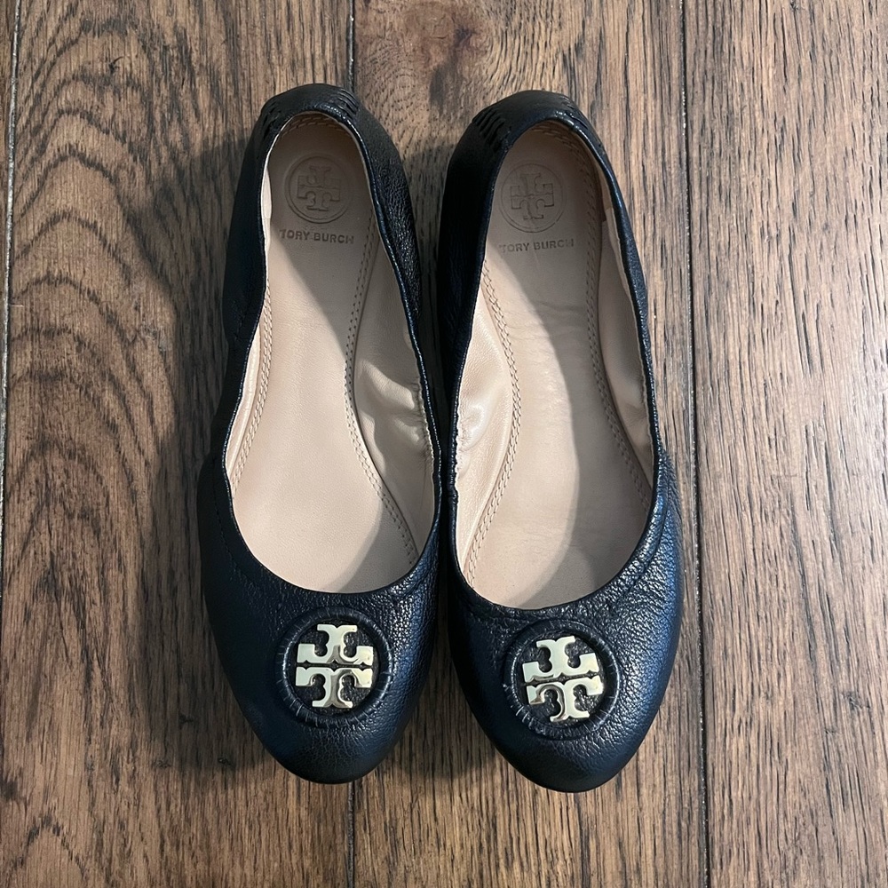 Tory Burch Black Allie Flats